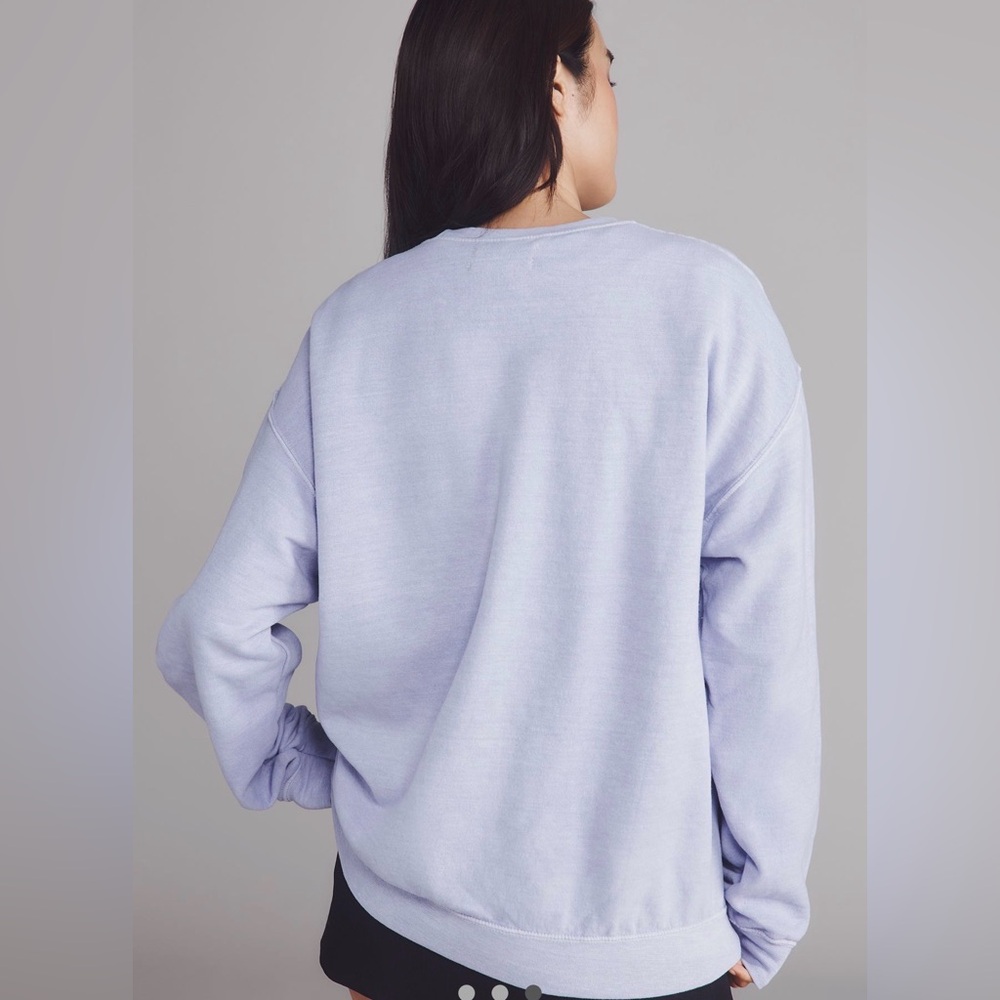 NEW NWT Anthropologie Game Night Graphic Lavander sweatshirt size S - Picture 3 of 3
